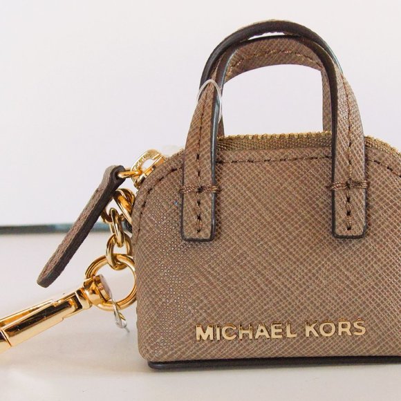 Michael Kors Mini Purse keychain, Brown - Picture 1 of 7